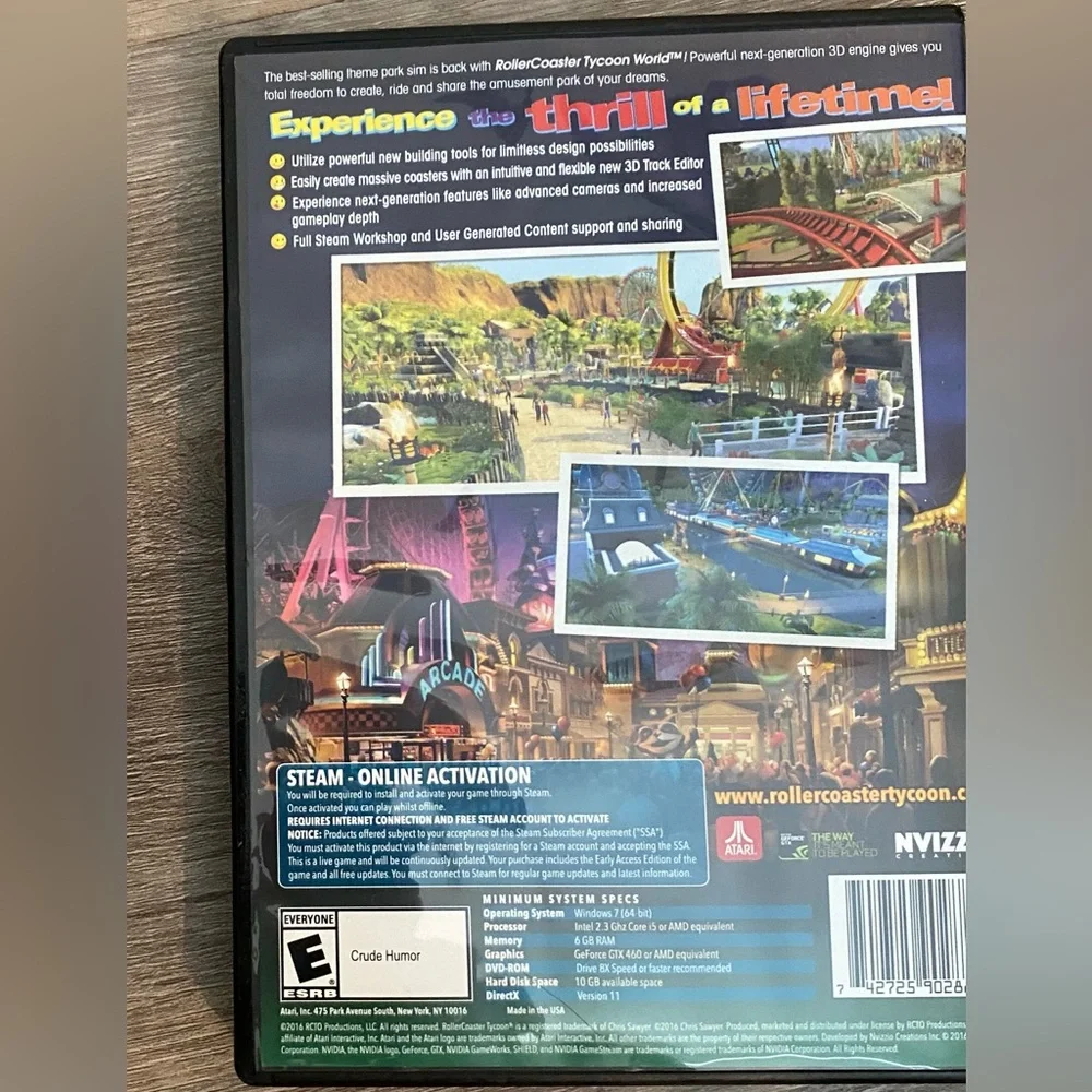RollerCoaster Tycoon World PC Game - Vibrant Red and Yellow